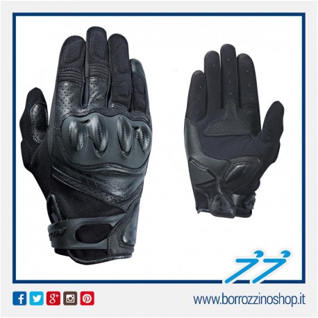 GUANTI PELLE IXON RS DRIFT NERO BLACK MOTO SCOOTER PELLE TRAFORATA - STRETCH CON PROTEZIONI