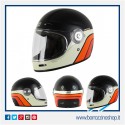 CASCO INTEGRALE ORIGINE VEGA BLACK MATT CASCO MOTO VINTAGE IN FIBRA RETRO