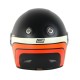 CASCO ORIGINE VEGA BLACK MATT CASCO MOTO VINTAGE IN FIBRA RETRO