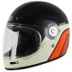 CASCO ORIGINE VEGA BLACK MATT CASCO MOTO VINTAGE IN FIBRA RETRO