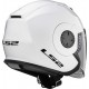 CASCO VERSO LS2 JET VISIERA LUNGA + VISIERINA OF570 BIANCO LUCIDO - GLOSS WHITE