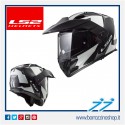CASCO MODULARE LS2 METRO SUB BIANCO LUCIDO NERO - FF324 KPA