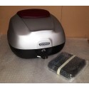 BAULETTO ARGENTO COMETA GRIGIO OPACO 760/B ORIGINALE PIAGGIO BEVERLY 350 SPORT TOURING 37 LT + KIT FISSAGGIO INCLUSO