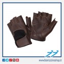 GUANTI ESTIVI GUANTO SCHIAFFO COLORE MARRONE VINTAGE MEZZE DITA IN PELLE TUCANO URBANO