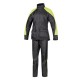 SET DILUVIO REX 564 COMPLETO ANTIPIOGGIA TUCANO GIACCA PANTALONE NERO GIALLO FLUO