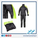 SET DILUVIO REX 564 COMPLETO ANTIPIOGGIA TUCANO GIACCA PANTALONE NERO GIALLO FLUO