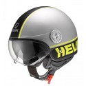 CASCO JET HEVIK GRAFICA COOL GRIGIO - NERO - GIALLO FLUO