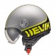 CASCO JET HEVIK GRAFICA COOL GRIGIO - NERO - GIALLO FLUO