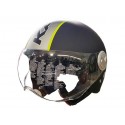 CASCO JET KV20 RIO SLIGHT COLORE NERO OPACO GIALLO FLUO KAPPA
