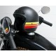 CASCO IN FIBRA CGM 170G STRIKE NERO OPACO (strisce giallo arancio rosso) Moto Jet Vintage Custom