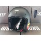 CASCO IN FIBRA CGM 170G STRIKE NERO OPACO (strisce giallo arancio rosso) Moto Jet Vintage Custom
