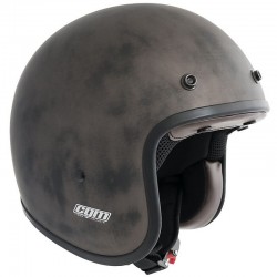 CASCO IN FIBRA CGM 170W CHALLENGE MARRONE OPACO Moto Jet Vintage Custom
