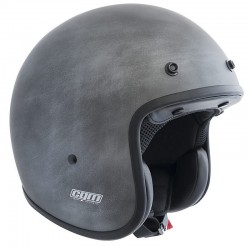 CASCO IN FIBRA CGM 170W CHALLENGE GRIGIO OPACO Moto Jet Vintage Custom