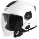 CASCO JET ORIGINE PALIO 2.0 CON BLUETOOTH Visiera Lunga BIANCO LUCIDO
