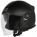 CASCO JET ORIGINE PALIO 2.0 CON BLUETOOTH Visiera Lunga NERO OPACO