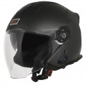 CASCO JET ORIGINE PALIO 2.0 CON BLUETOOTH Visiera Lunga TITANIO OPACO