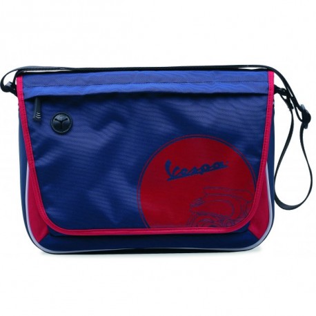 BORSA TRACOLLA MESSENGER TRACK BLUE/RED