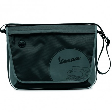 BORSA TRACOLLA MESSENGER TRACK BLACK GREY - NERO