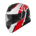 CASCO ORIGINE DELTA LEVEL RED-WHITE BLUETOOTH INTEGRATO MODULARE BIANCO/ROSSO