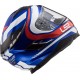 CASCO FIBRA HPFC LS2 FF327 CHALLENGER FUSION BLUE RED con visierino interno parasole