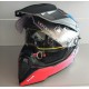 CASCO MOTO AIROH COMMANDER PROGRESS BLUE RED / BLU ROSSO OPACO FIBRA HPC