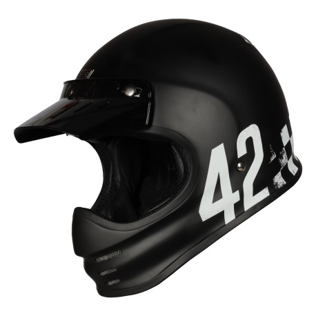 CASCO ORIGINE VIRGO DANNY INTEGRALE Vintage anni '70 NERO OPACO