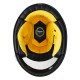 CASCO INTEGRALE ORIGINE VEGA CUSTOM MATT YELLOW BLACK MOTO VINTAGE IN FIBRA DI VETRO RETRO GIALLO NERO OPACO