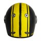 CASCO INTEGRALE ORIGINE VEGA CUSTOM MATT YELLOW BLACK MOTO VINTAGE IN FIBRA DI VETRO RETRO GIALLO NERO OPACO