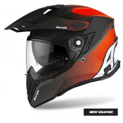 CASCO MOTO AIROH COMMANDER PROGRESS ORANGE MATT OPACO FIBRA HPC ARANCIO