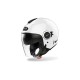 CASCO AIROH URBAN JET HELIOS BIANCO LUCIDO DOPPIA VISIERA TRASPARENTE ED ANTISOLE