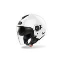 CASCO AIROH URBAN JET HELIOS BIANCO LUCIDO DOPPIA VISIERA TRASPARENTE ED ANTISOLE