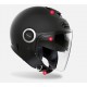 CASCO AIROH URBAN JET HELIOS BIANCO LUCIDO DOPPIA VISIERA TRASPARENTE ED ANTISOLE