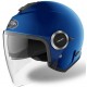 CASCO AIROH URBAN JET HELIOS BLU OPACO DOPPIA VISIERA TRASPARENTE ED ANTISOLE