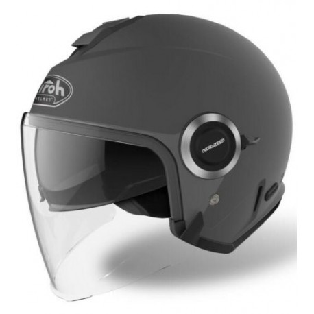 CASCO AIROH URBAN JET HELIOS ANTRACITE OPACO DOPPIA VISIERA TRASPARENTE ED ANTISOLE