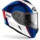 CASCO AIROH INTEGRALE SPARK FLOW BLUE RED GLOSS OPPIA VISIERA - VISIERINO PARASOLE INTEGRATO 