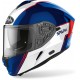 CASCO AIROH INTEGRALE SPARK FLOW BLUE RED GLOSS OPPIA VISIERA - VISIERINO PARASOLE INTEGRATO 