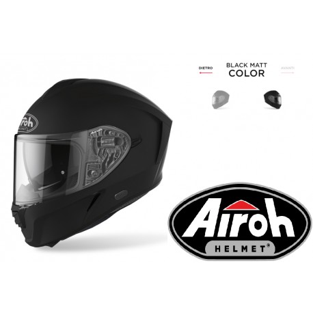 CASCO AIROH INTEGRALE SPARK NERO OPACO OPPIA VISIERA - VISIERINO PARASOLE INTEGRATO 