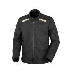 GIACCA TEXWORK NERO GIALLO FLUO TAGLIO MOTOCICLISTICO CERTIFICATA CE - CLASSE A TUCANO URBANO