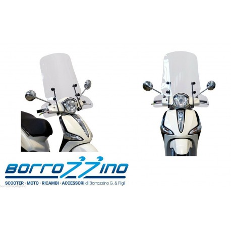 PARABREZZA FABBRI PIAGGIO LIBERTY I-GET 50/125/150 ABS 2016 2017 2018 2019 2020 TRASPARENTE