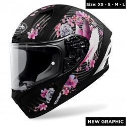 CASCO AIROH INTEGRALE VALOR MAD MATT BLACK - NERO OPACO LADY