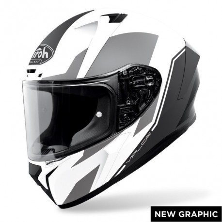 CASCO AIROH INTEGRALE VALOR WINGS WHITE MATT - BIANCO OPACO