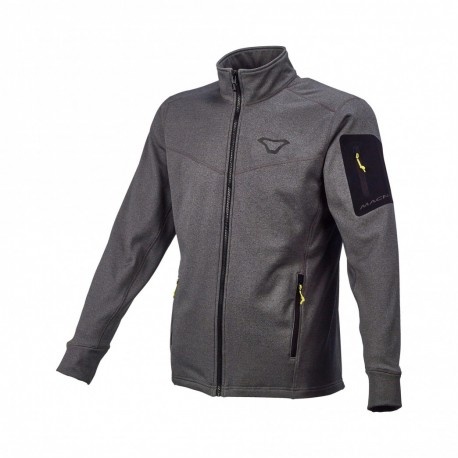 GIACCA-FELPA MIDLAYER RIDGE MACNA GRIGIO SLIM