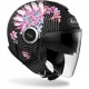 CASCO AIROH URBAN JET HELIOS DOPPIA VISIERA MAD MATT NERO ROSA OPACO