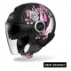 CASCO AIROH URBAN JET HELIOS DOPPIA VISIERA MAD MATT NERO ROSA OPACO