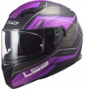 CASCO INTEGRALE DOPPIA VISIERA LS2 FF320 STREAM EVO MERCURY Titanio Viola Opaco