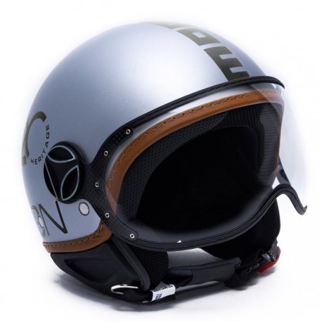 CASCO DEMI JET FGTR HERITAGE GRIGIO ALLUMINIO