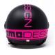 CASCO MOMODESIGN FGTR CLASSIC BLACK MATT FUXIA - NERO OPACO FUXIA *NEW*
