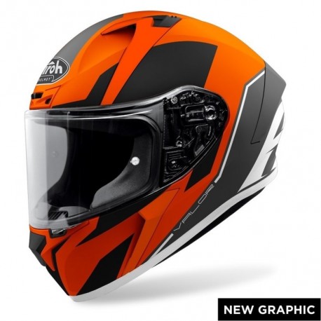 CASCO AIROH INTEGRALE VALOR WINGS ORANGE MATT - ARANCIO OPACO