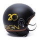 CASCO MOMODESIGN DEMI JET FGTR HERITAGE NERO OPACO GIALLO