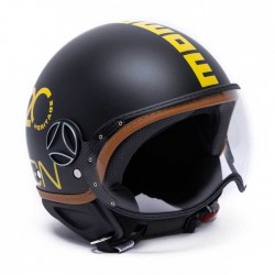 CASCO MOMODESIGN DEMI JET FGTR HERITAGE NERO OPACO GIALLO